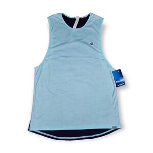 Champion Color Block Mesh Muscle Tank Top Blue/Purple Women's Size Small